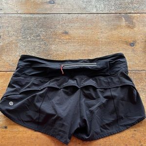 Black lululemon speed up shorts
